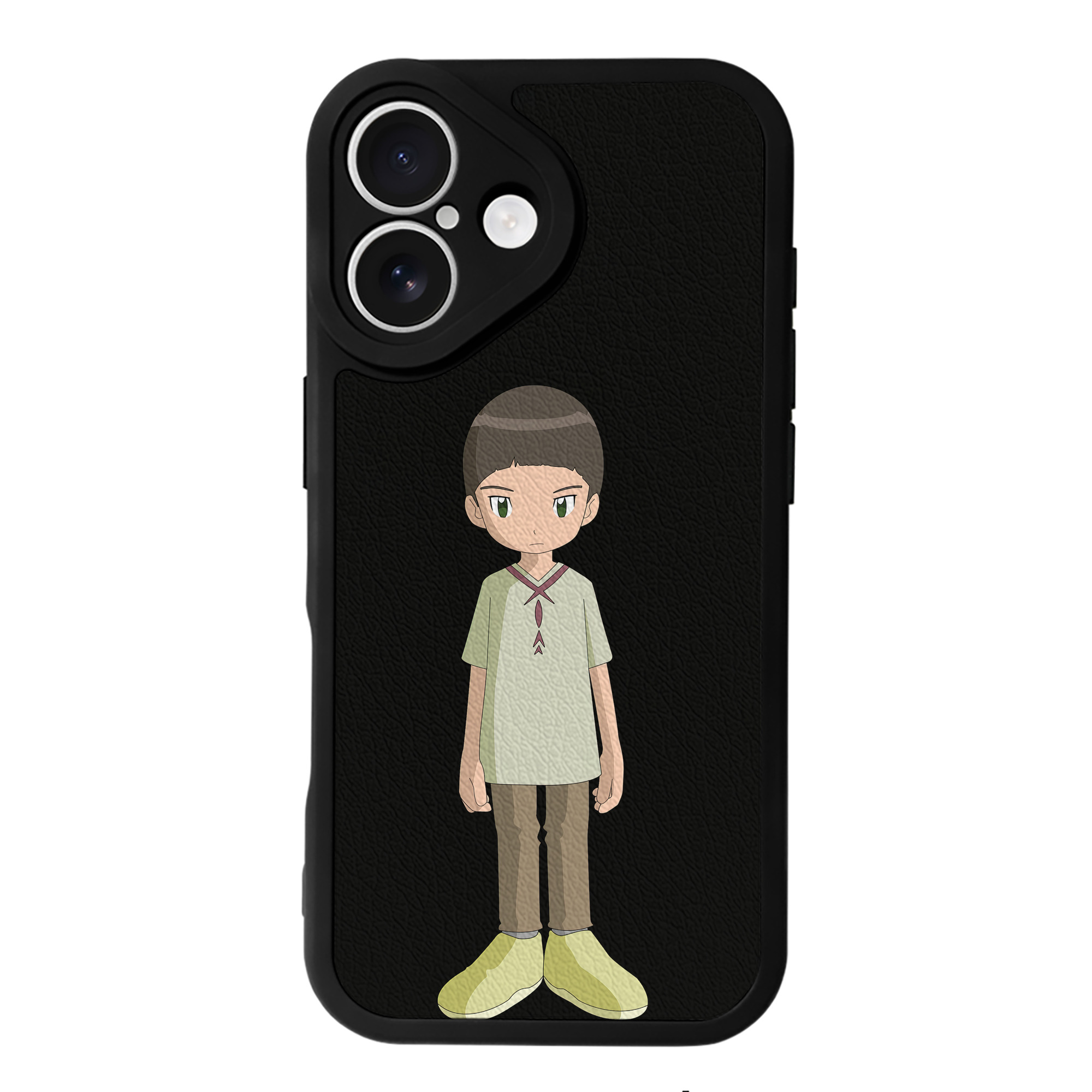 （画像用） Digimon デジタルモンスター/デジモン 【iPhone 16シリーズ対応】シリコンスマホケース（レザー調） 材質：シリコン